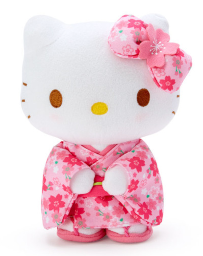 Sanrio Plush Toy - Hello Kitty : Sakura Kimono Pink
