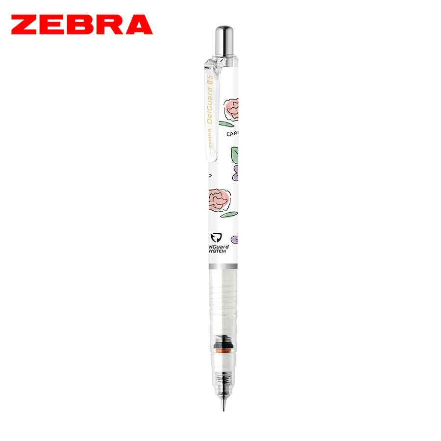 ZEBRA DelGuard 自动铅笔 0.5 毫米 生日花限量版 白色