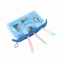 Mofusand Pen Pouch Pencil Case - Cat : Shark Blue Swim