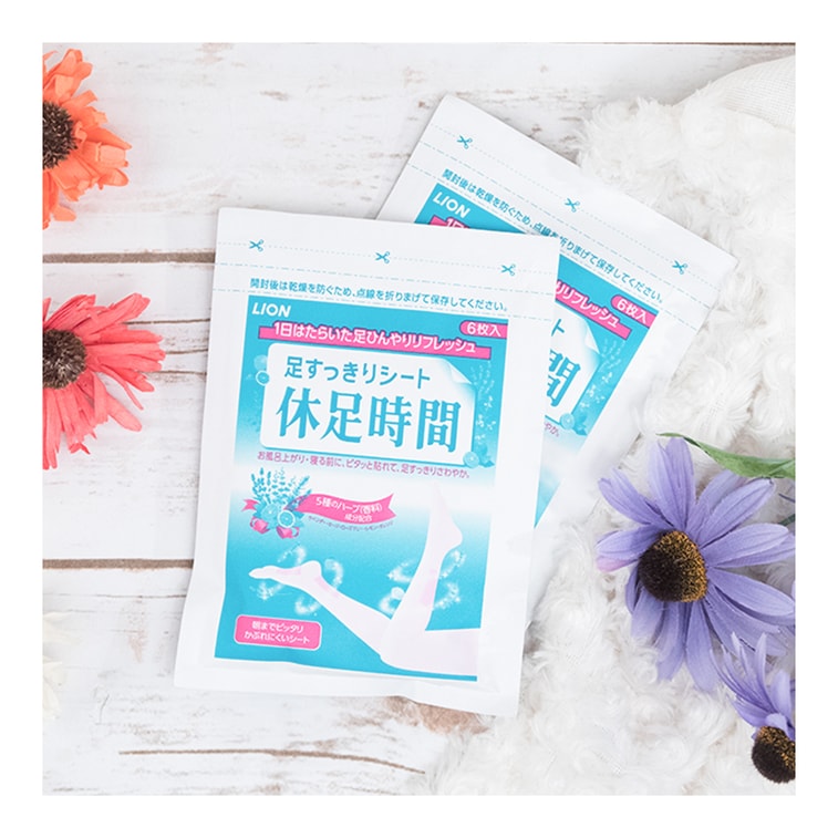 LION狮王 休足时间 清凉解压舒缓足贴 18枚