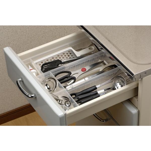 INOMATA 厨房抽屉整理收纳盒 透明色