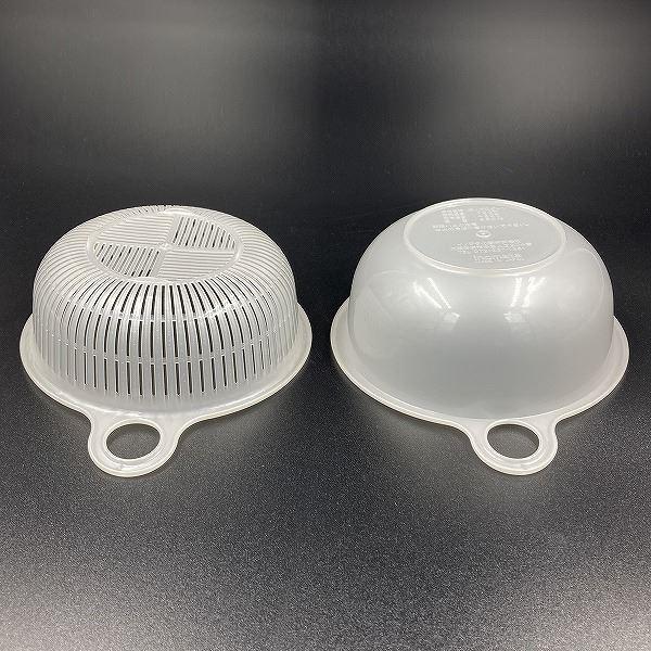 INOMATA 厨房洗菜盆和沥水篮 迷你2件套 白色