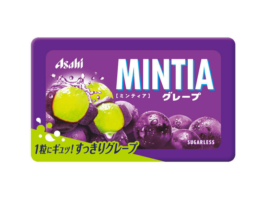 朝日 Asahi - MINTIA 無糖薄荷糖(葡萄味) 50粒