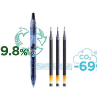 Pilot BeGreen “Bottle to Pen ” Refillable & Retractable Rolling Ball Gel Pen BL-B2P-5-B 0.5mm Black