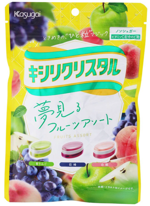 Kasugai Seika Xyli Crystal Fruit Assorted Throat Candy 67g