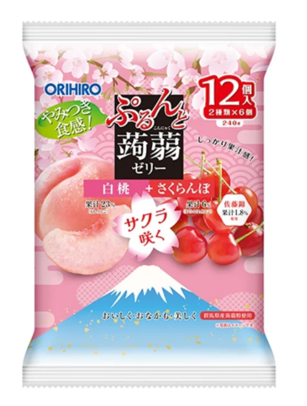 ORIHIRO Peach & Cherry Konjac Jelly