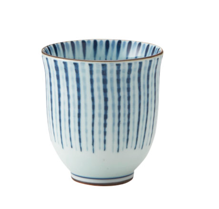 DAITOUA Hamon Jugusa Blue Long Tea Cup