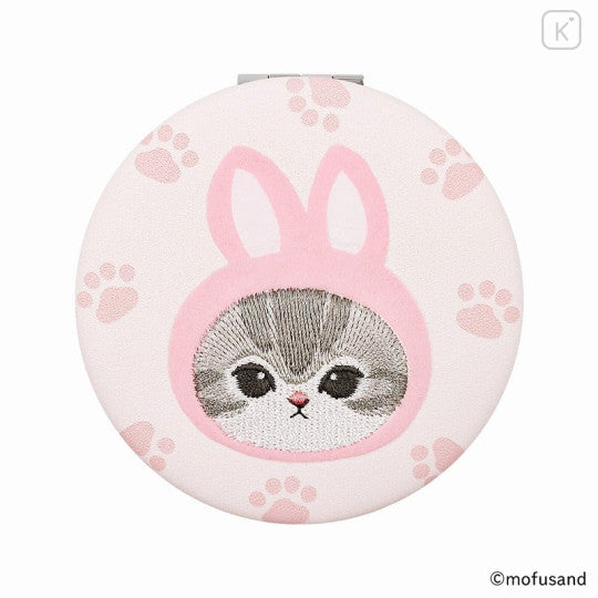 Mofusand 2-sided Compact Mirror - Cat : Rabbit Nyan Baby Pink Paw