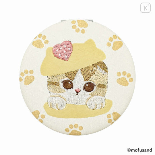 Mofusand 2-sided Compact Mirror - Cat : Sweets Nyan Yellow Paw