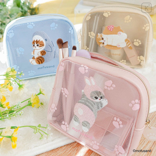 Mofusand Round Mesh Pouch - Cat : Sweets Nyan Yellow Paw