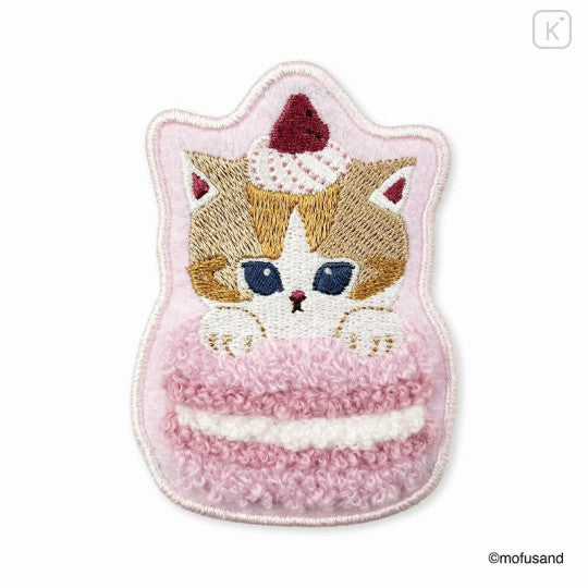 Mofusand Sagara Embroidery Badge - Cat : Macaron Nyan Pink