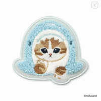 Mofusand Sagara Embroidery Badge - Cat : Shark Nyan Face