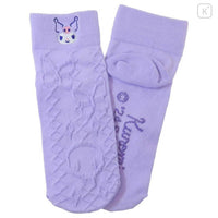 Sanrio Crew Socks - Kuromi : Face Light Purple