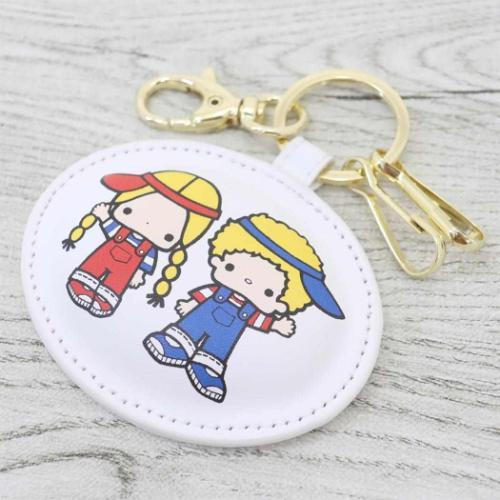 Sanrio Patty & Jimmy Plump Key Ring with Mirror Sanrio Keychain