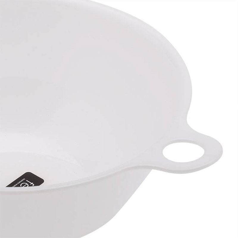 INOMATA Kitchen Plastic Vegetable Washing Basket Basin Bowl White 22cm