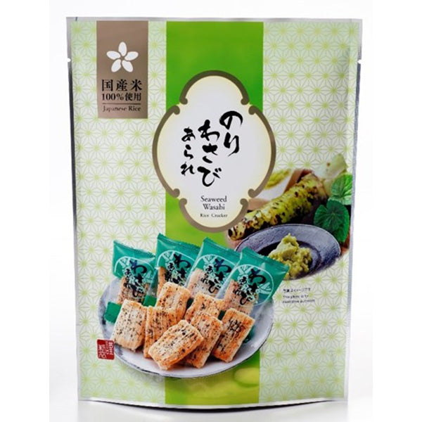 Seaweed and wasabi rice crackers