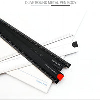 KOKUYO WSG-CLUW30D Folding Aluminum 30cm Ruler 160*24*3mm Black