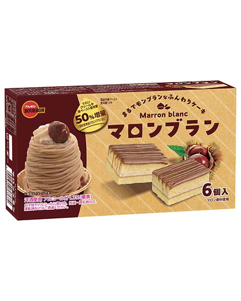 Bourbon Marron Blanc Cake Chestnut 6P