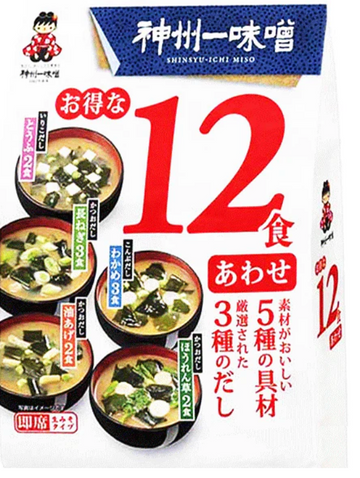 SHINSHUICHI INSTANT MISO SOUP AWASE  12P