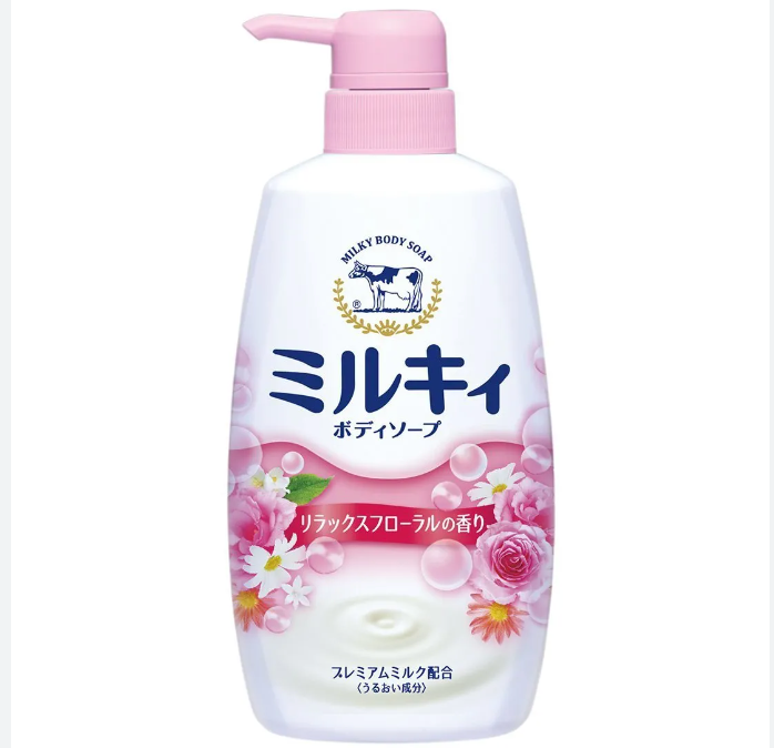 COW MILKY BODY SOAP RELAX FLORAL SCENTED 550ML