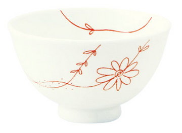 DAITOUA Flower Line Red Bowl