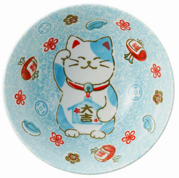 DAITOUA Maneki Neko Blue 4.8 Bowl