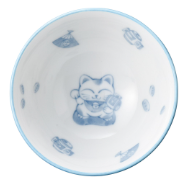 DAITOUA Maneki Neko Blue Bowl