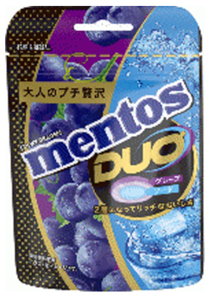 KRACIE MENTOS DUO SOFT GUMMY GRAPE & SODA 45G