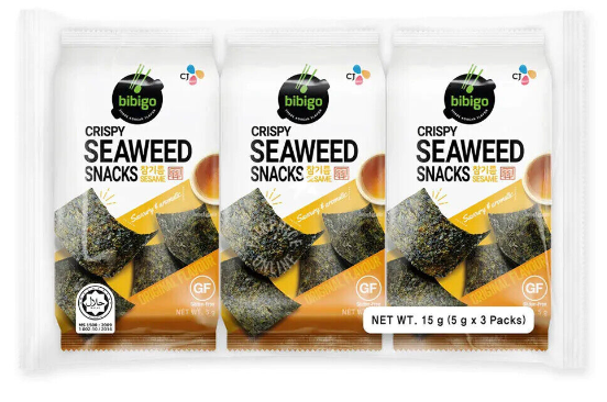 CJ Bibigo Crispy Seaweed Snacks Sesame 5g*3