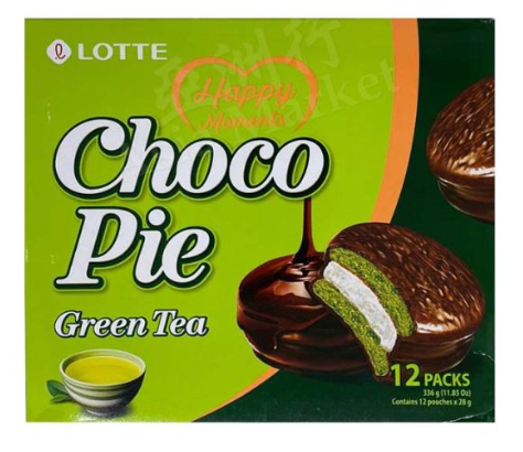 Lotte Chocolate Pie Green Tea 28G