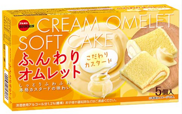 Bourbon Omelet Soft Cake Custard Cream 5P 91G