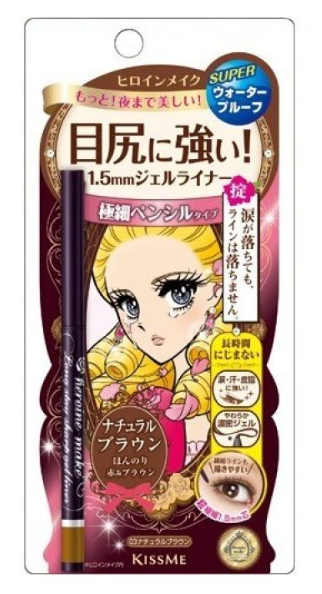 Kiss Me Heroine Make Long Stay Sharp Gel Liner -03 Natural Brown