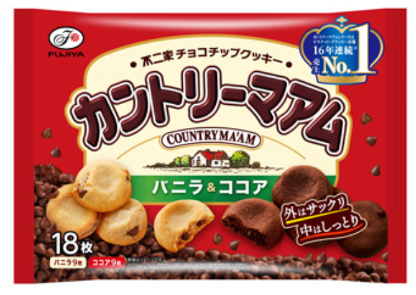 FUJIYA COUNTRY MA'AM VANILLA&COCOA 18PCS