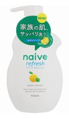 KRACIE Naive Body Soap Lemon Leaf Extract Pump 530ml