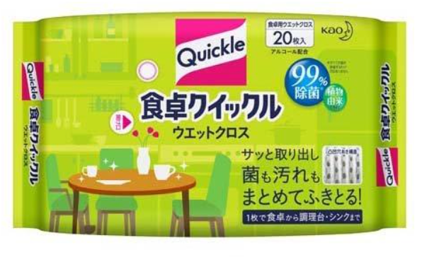 KAO Quickle Table Wet Wipes With Green Tea Scent 20pcs