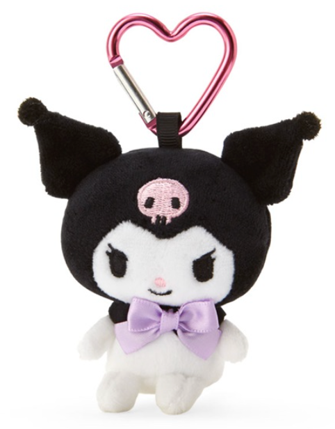 Sanrio Plush Mascot Holder with Heart Carabiner - Kuromi