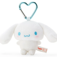 Sanrio Plush Mascot Holder with Heart Carabiner - Cinnamoroll