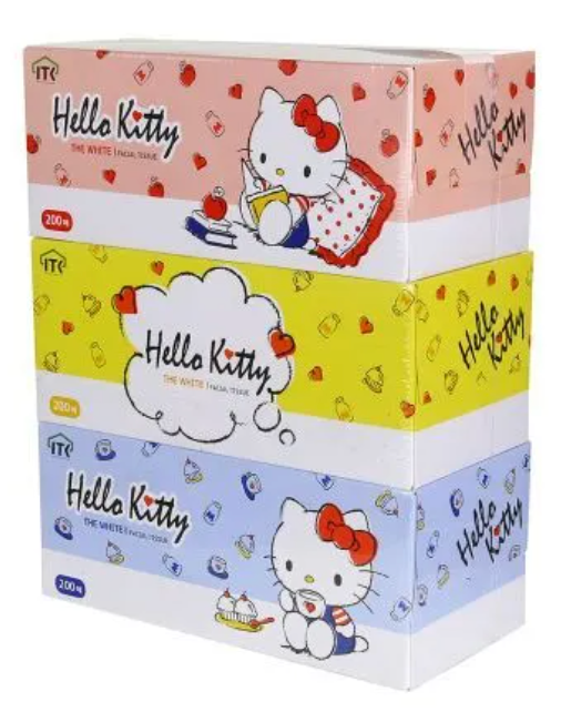 Sanrio Kitty Edition The White Premium Facial Tissue 3 Pack