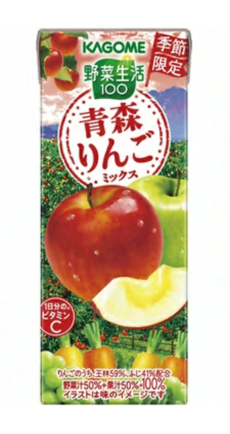 VEGETABLE LIFE 100 AOMORI APPLE MIX 195ML