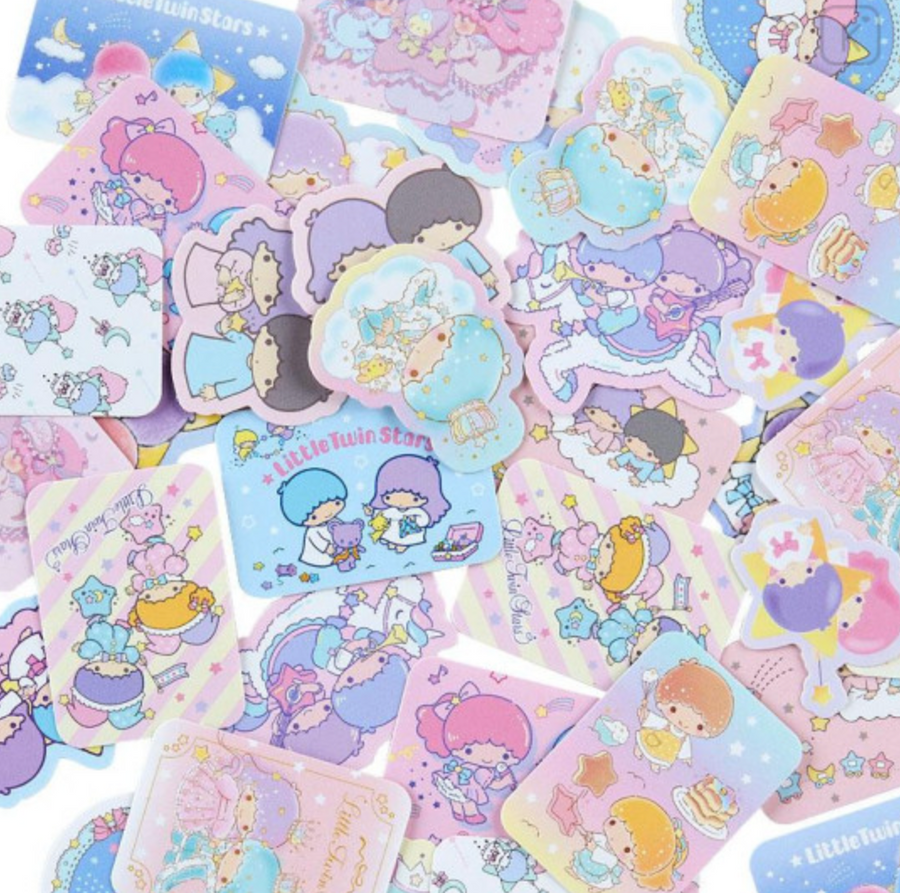 Sanrio Stickers and Case Set - Little Twin Stars