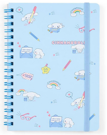 Cinnamoroll B6 Ruled Elastic Closure Notebook