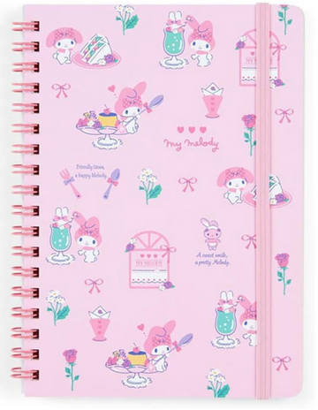 My Melody B6 Ruled Elastic Closure Notebook