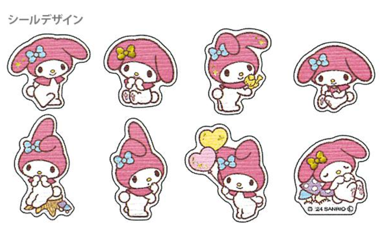 Sanrio Washi Sticker Gold Foil Set - My Melody : Happy Life