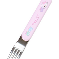 Sanrio Fork Spoon Chopsticks Tableware Set with Case - Hello Kitty