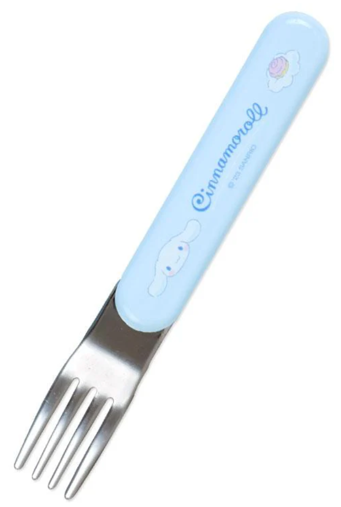 Sanrio Fork Spoon Chopsticks Tableware Set with Case - Cinnamoroll