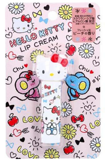 Hello Kitty Die Cut Lip Balm Fresh Peach Scent 4g