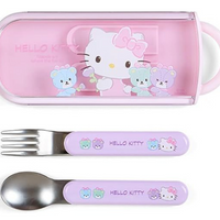 Sanrio Original Bento Lunch Cutlery Set Spoon Fork - Hello Kitty : Pink