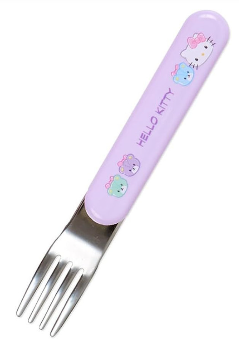 Sanrio Original Bento Lunch Cutlery Set Spoon Fork - Hello Kitty : Pink