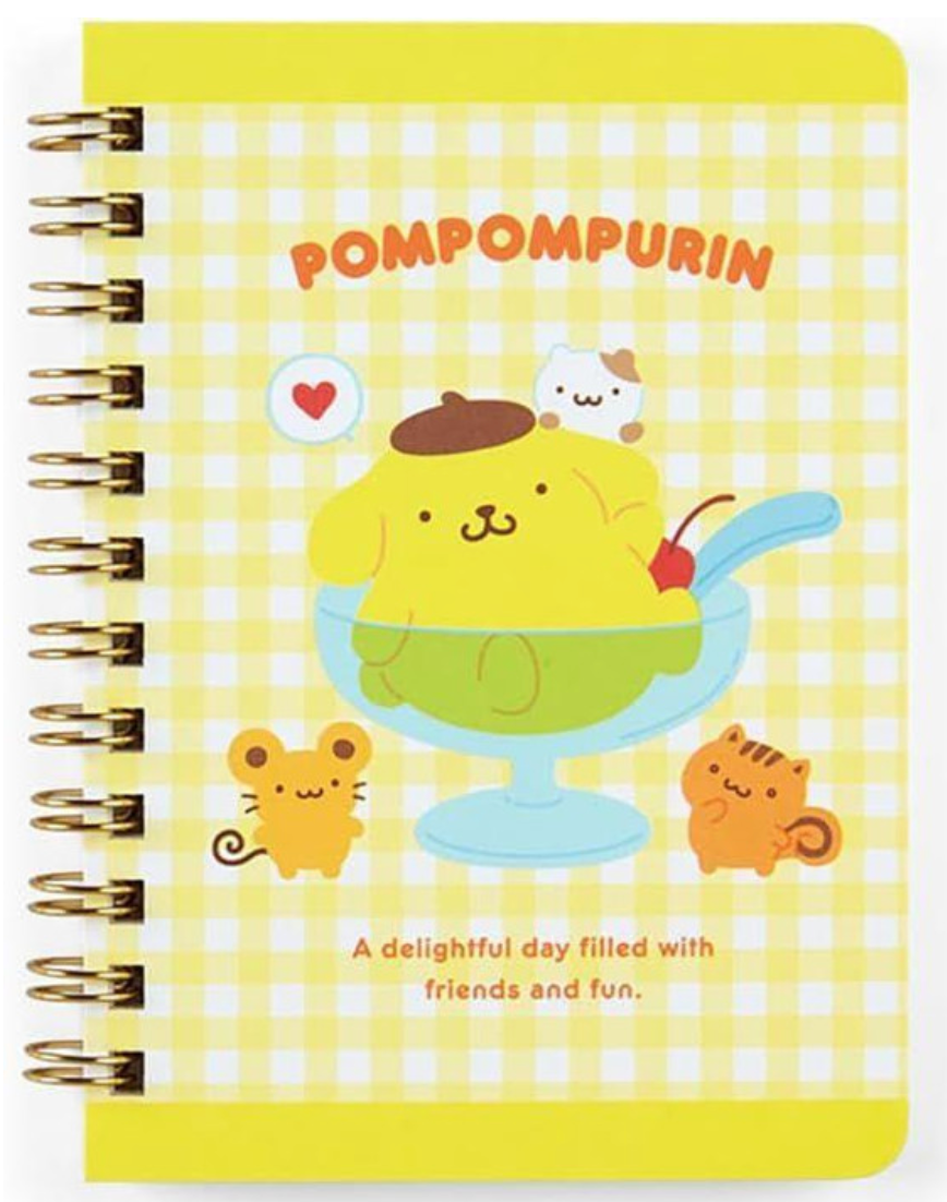 Sanrio Original B7 Ring Notebook - Pompompurin