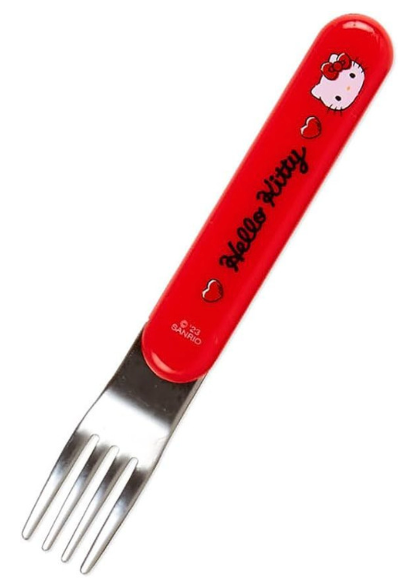 Sanrio Original Bento Lunch Cutlery Set Spoon Fork Chopstick - Hello Kitty